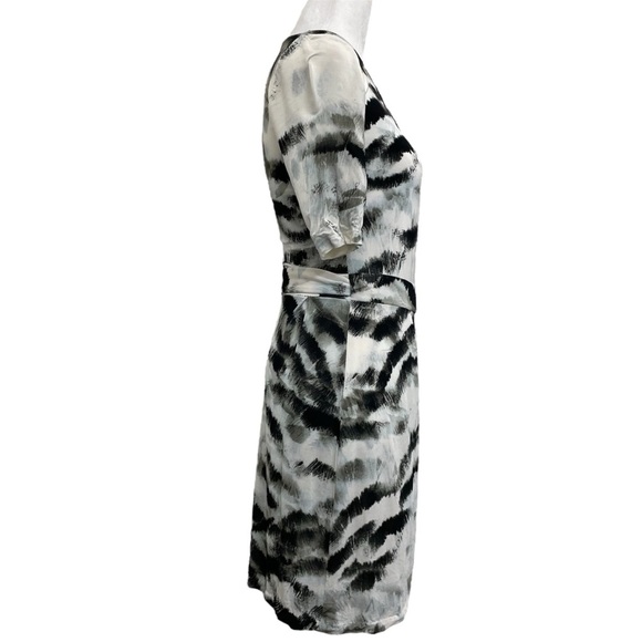 Roberto Cavalli Just Cavalli Black & White Print Wrap Mini Dress - Picture 5 of 11